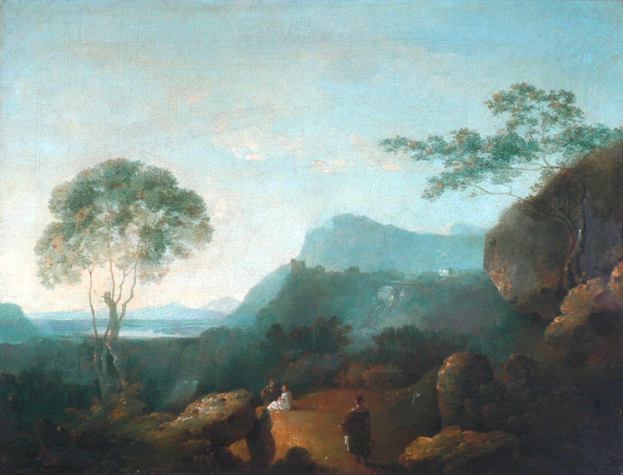 Krajina s figurami (olej na plátně) od Richard Wilson