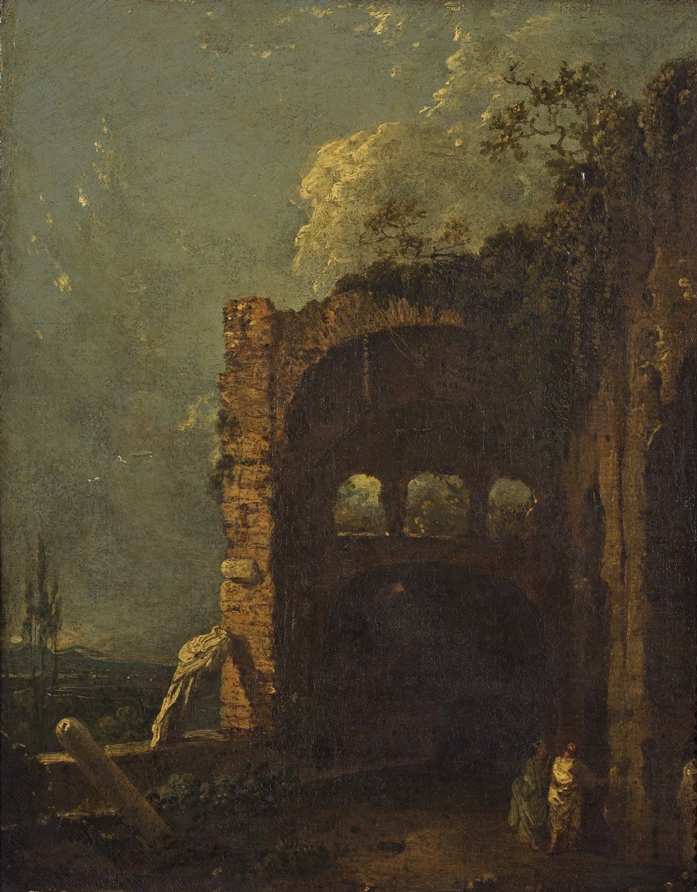 Maecenasova vila Tivoli, kolem roku 1765 (olej na plátně) od Richard Wilson
