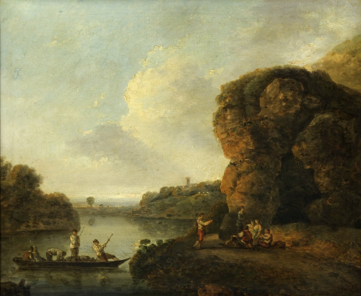 Na břehu řeky (olej na plátně) od Richard Wilson
