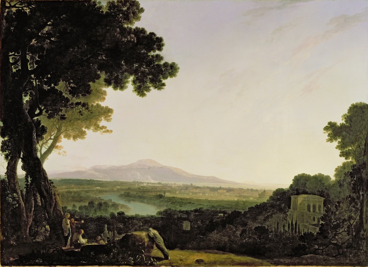 Řím z vily Madama (olej na plátně) od Richard Wilson
