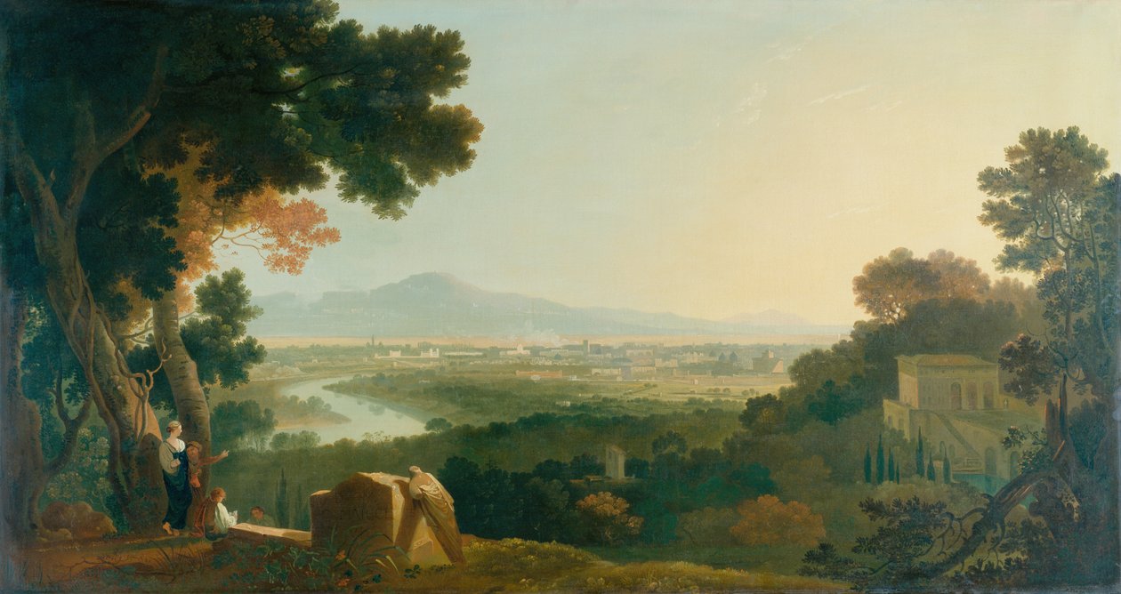 Řím z vily Madama (olej na plátně) od Richard Wilson