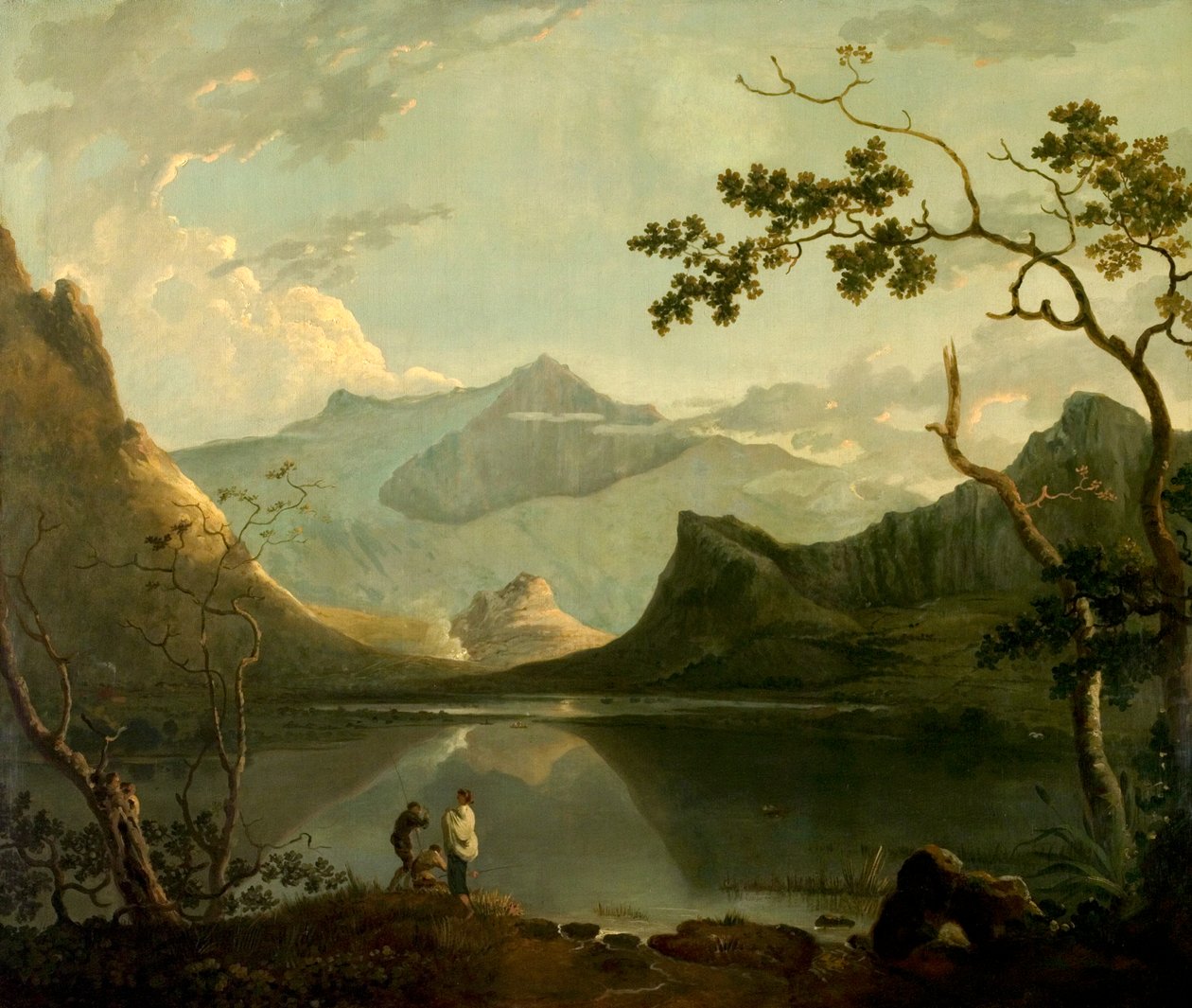 Snowdon z Llyn Nantlle, Severní Wales, kolem 1765-67 (olej na plátně) od Richard Wilson