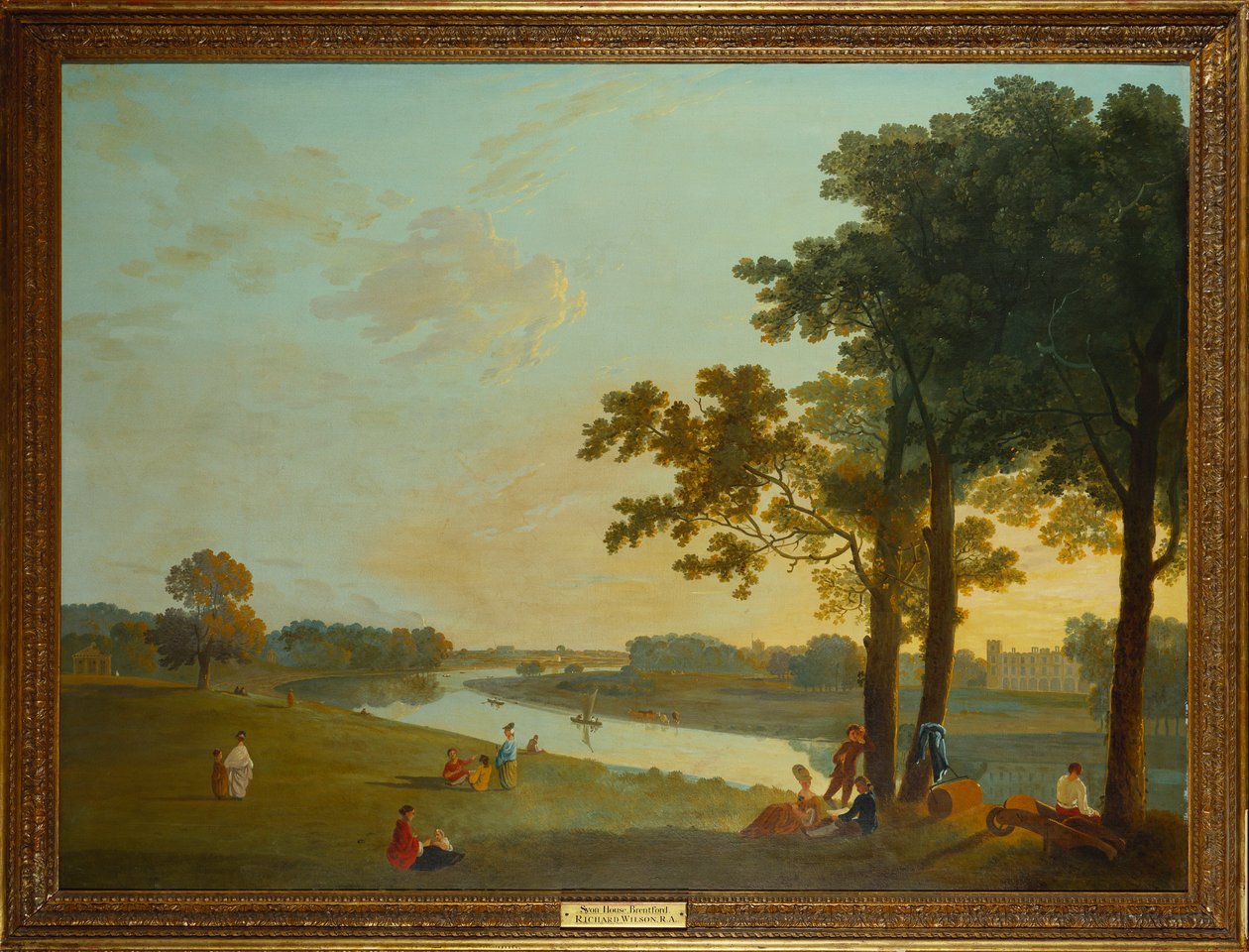 Syon House z Richmond Gardens (olej na plátně) od Richard Wilson