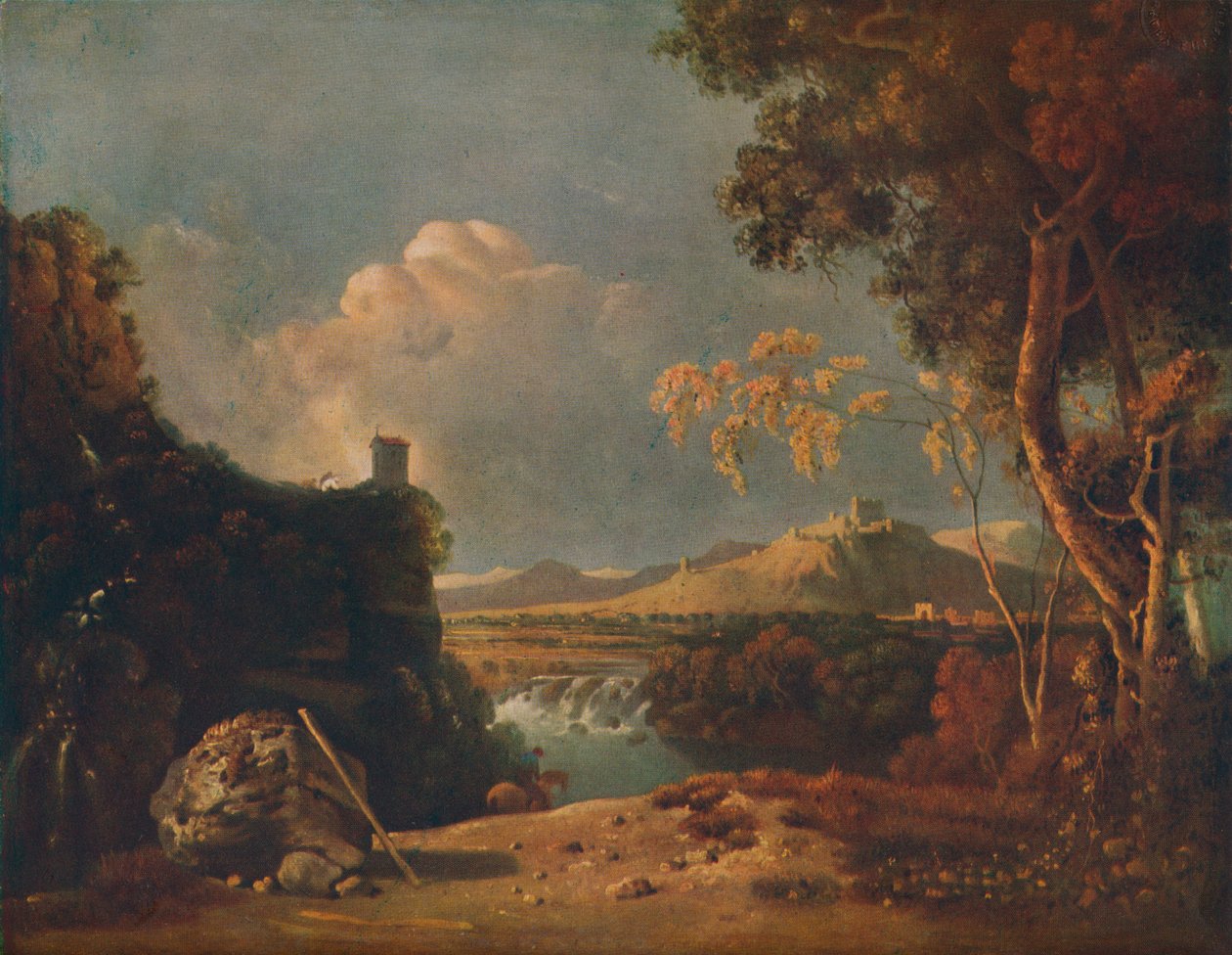 Bílý mnich - IV Italská krajina, s bílým mnichem, c1752 od Richard Wilson