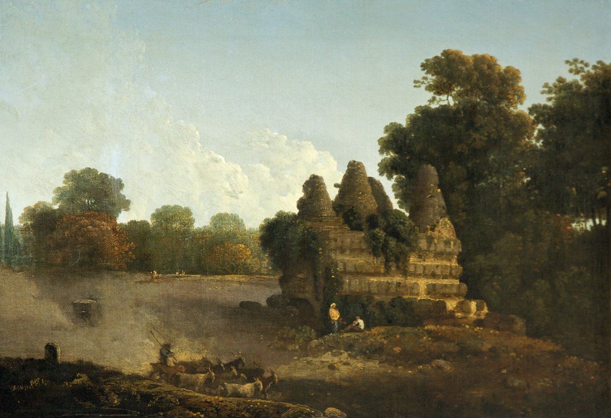 Hrob Horatii a Curatii, poblíž Albano, Itálie (olej na plátně) od Richard Wilson