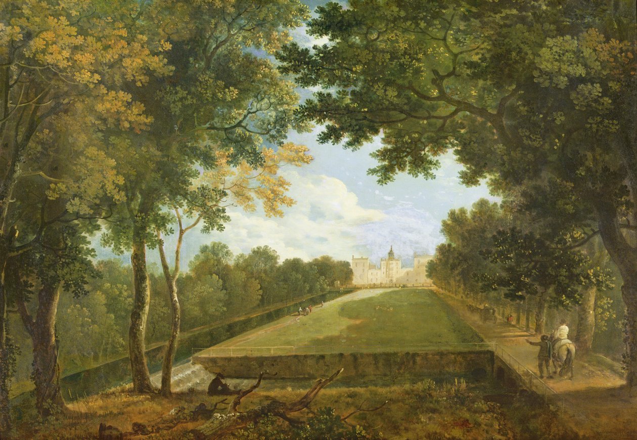 Wilton House, pohled na východ ukazující starý vchod (olej na plátně) od Richard Wilson