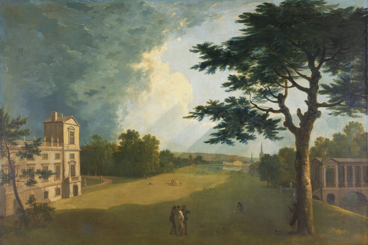 Wilton House, South View from the Garden (olej na plátně) od Richard Wilson