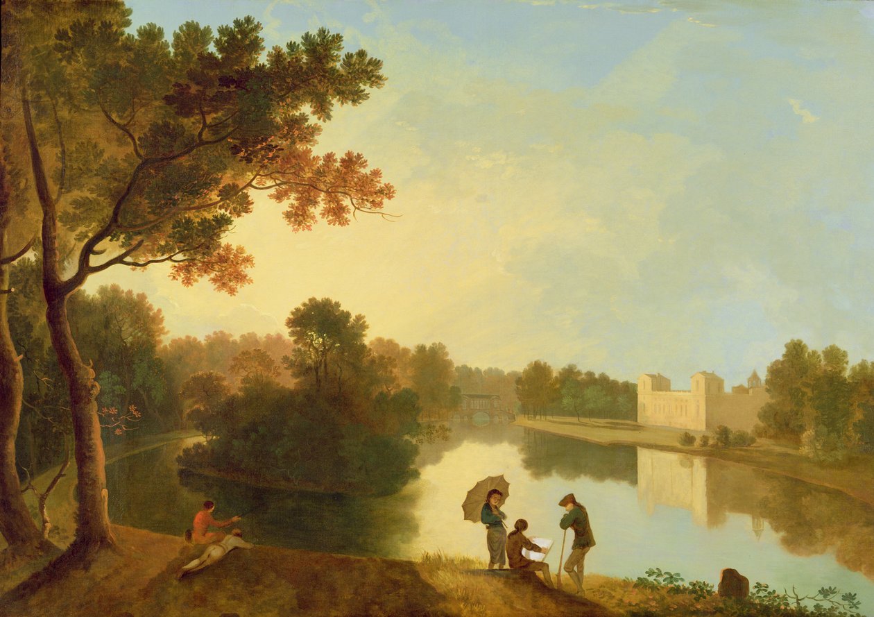 Wiltonův dům z jihovýchodu, cca 1758-60 (olej na plátně) od Richard Wilson