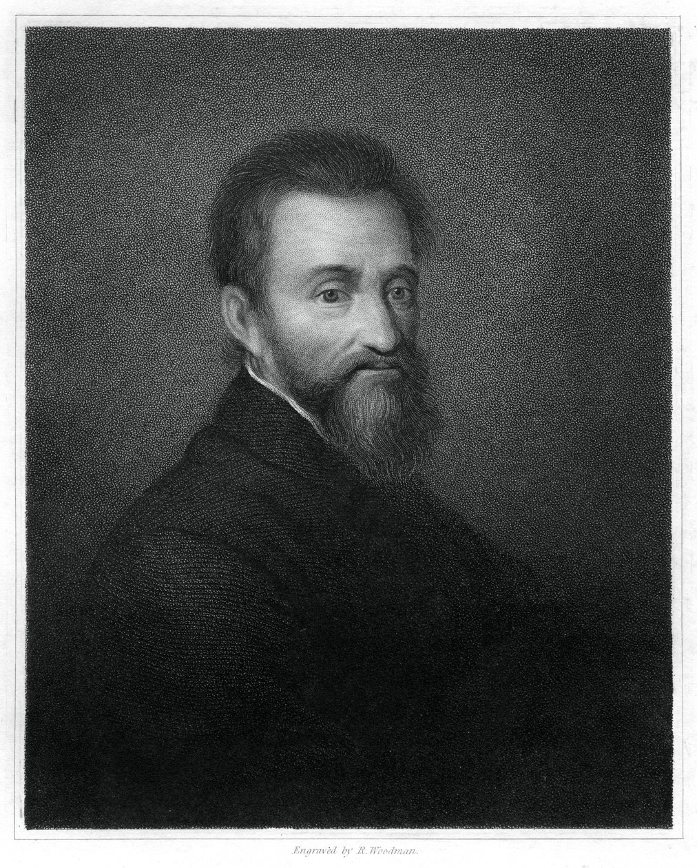 Michelangelo , italský renesanční sochař, malíř, architekt a básník, 1833. od Richard Woodman