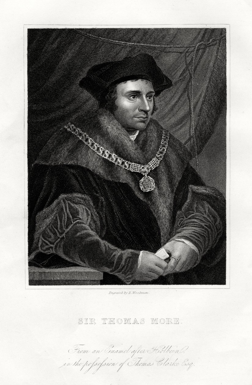Thomas More, anglický státník, učenec a světec, 19. století od Richard Woodman