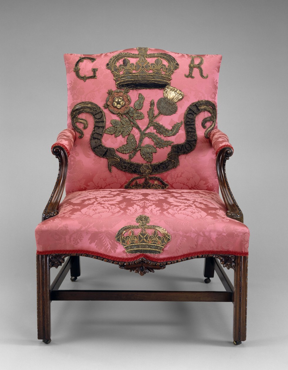 Křeslo, cca 1750 (mahagon a čalounění) od Richard and Elwick Edward (attr. to) Wright