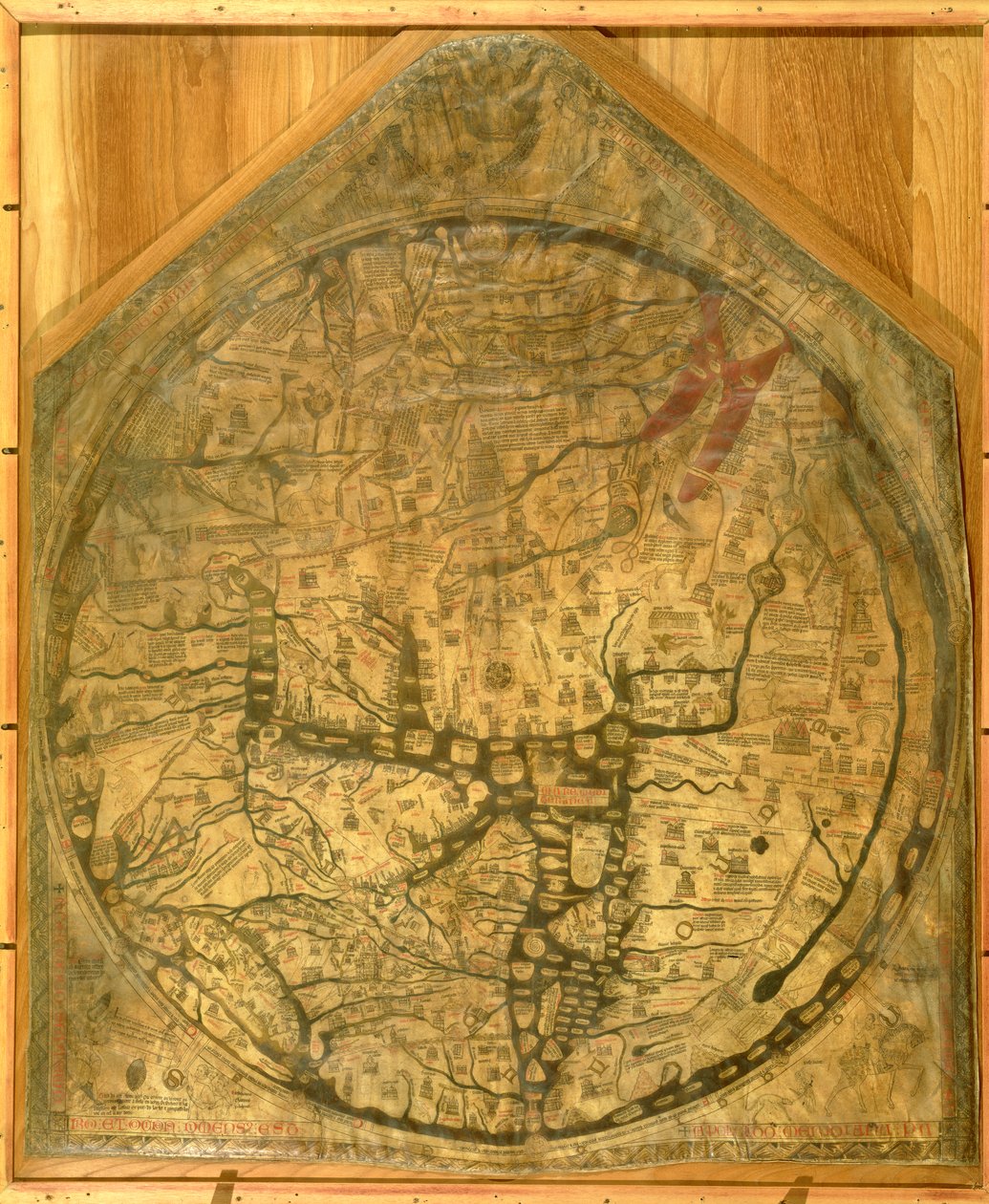 Mapa světa, kolem roku 1290 od Richard of Haldingham