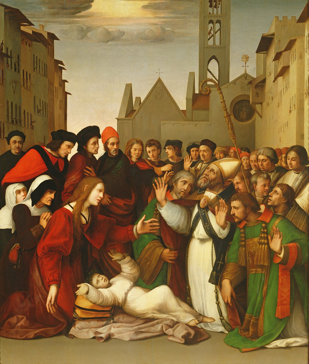 Svatý Zenobius křísí chlapce z mrtvých od Ridolfo , Il Ghirlandaio