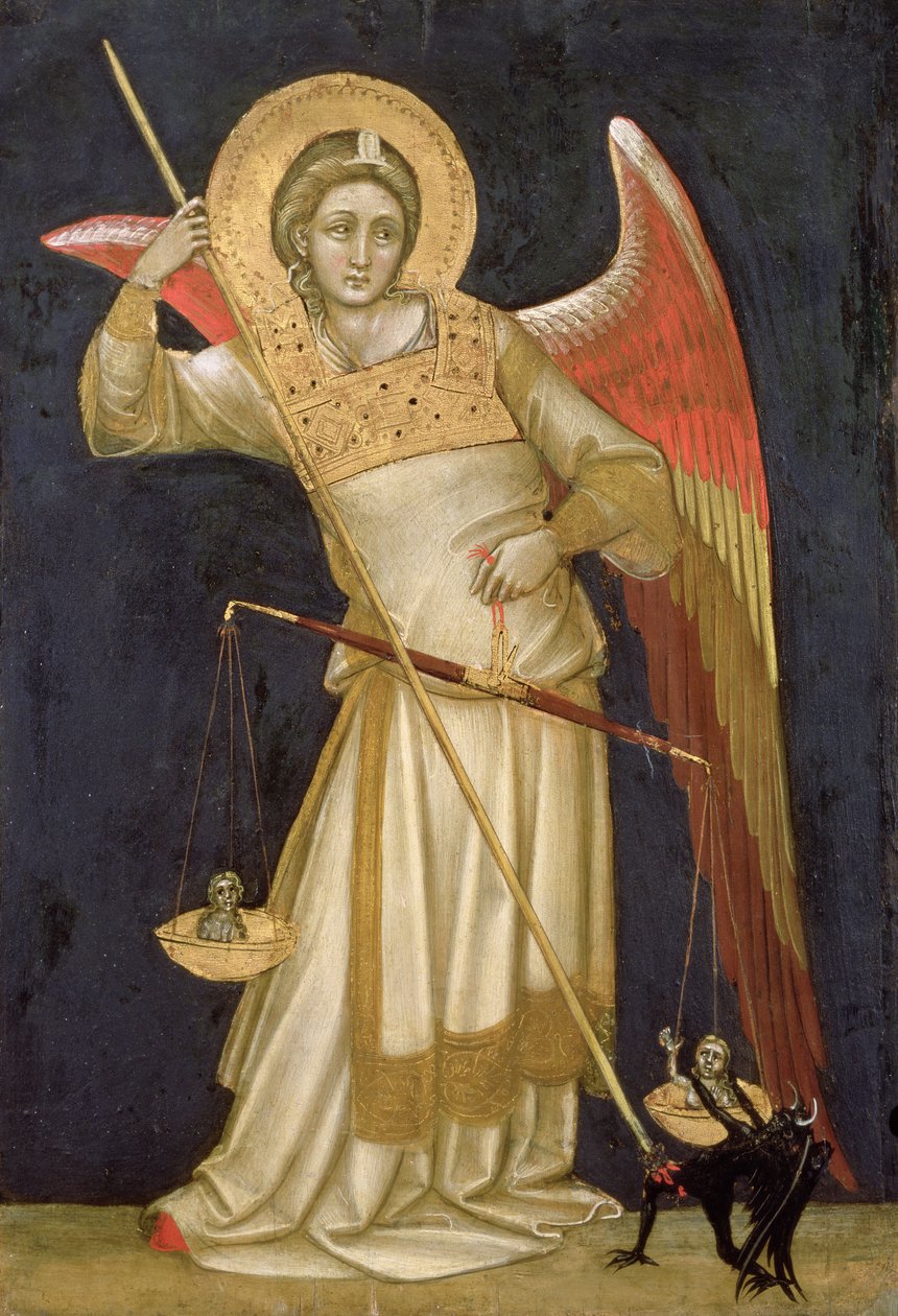 Anděl vážící duši, 1348-54 od Ridolfo di Arpo Guariento