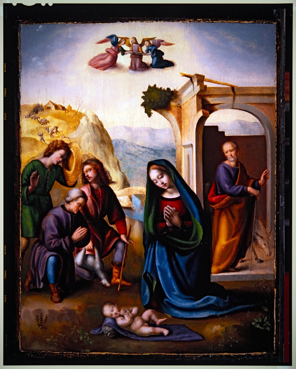 Klanění pastýřů (olej na desce) od Ridolfo Il (1483 1561) Ghirlandaio