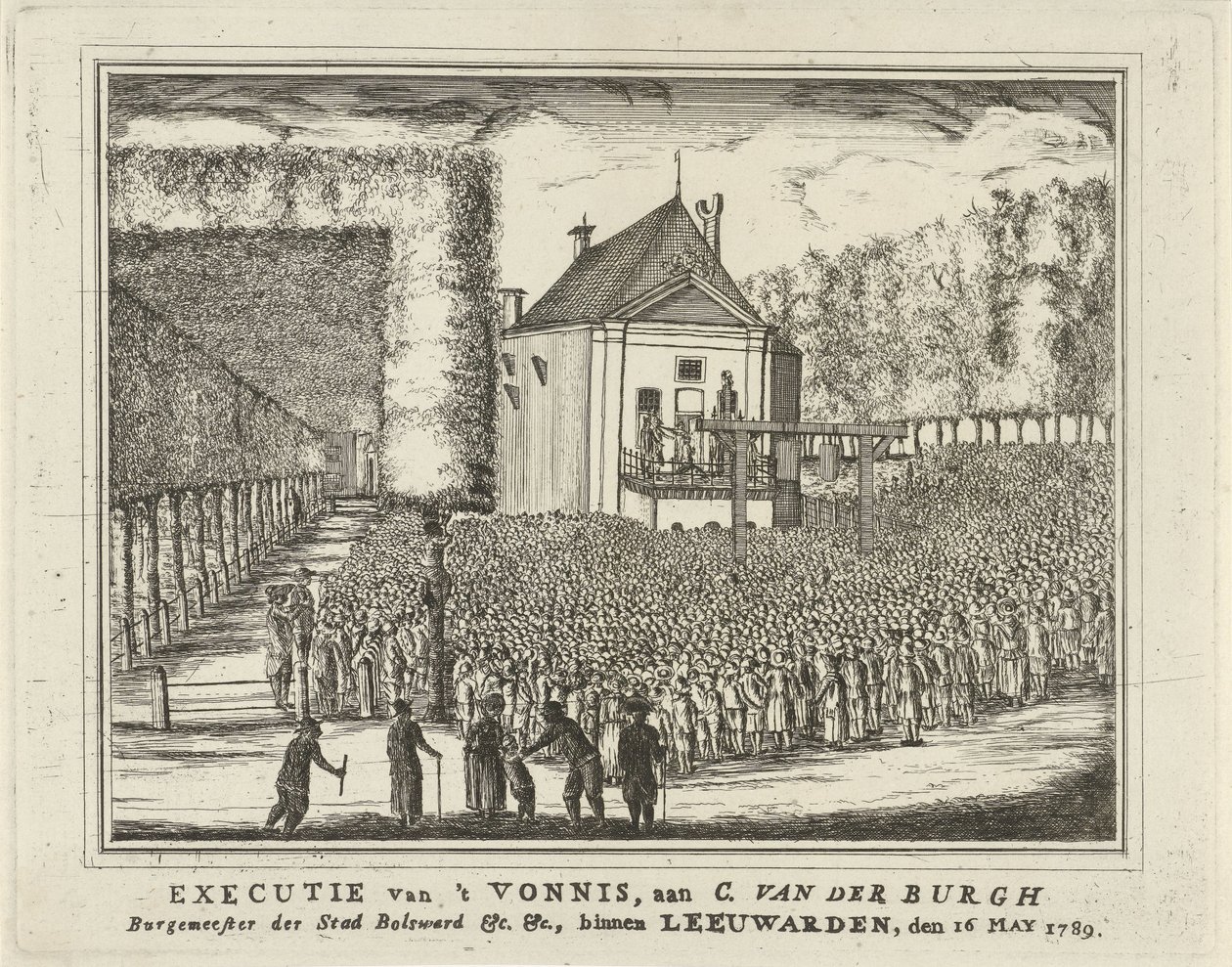 Poprava Cornelis van den Burgh, 1789 Poprava 
