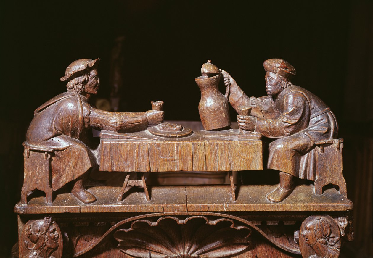 Detail bratří Rigoleyů ze sborových stánků dřevo od Rigoley Brothers