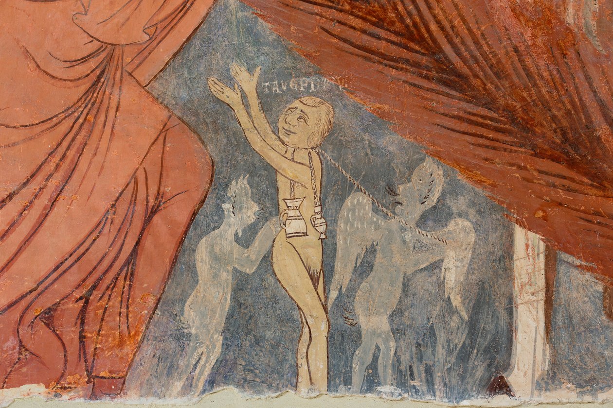 Poslední soud, detail, "Kacíři", 13. století (čerstvé) od Rinaldo da Taranto