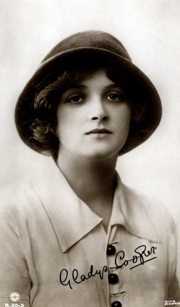Gladys Cooper 1888-1971, anglická herečka, začátek 20. století. od Rita Martin