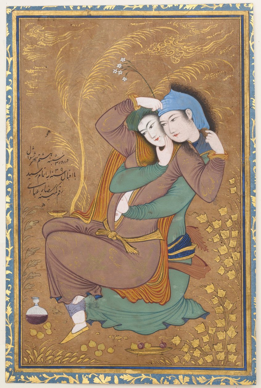 The Lovers, datováno A.H. 1039 n. l. 1630. od Riza