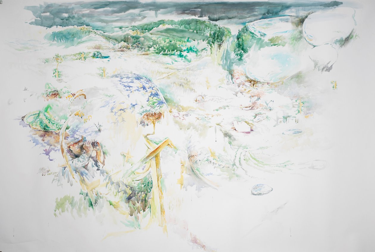 Skládka, Forest somewhere near Philipsville oříznutá, 2023 (akvarel) od Rob D Davies
