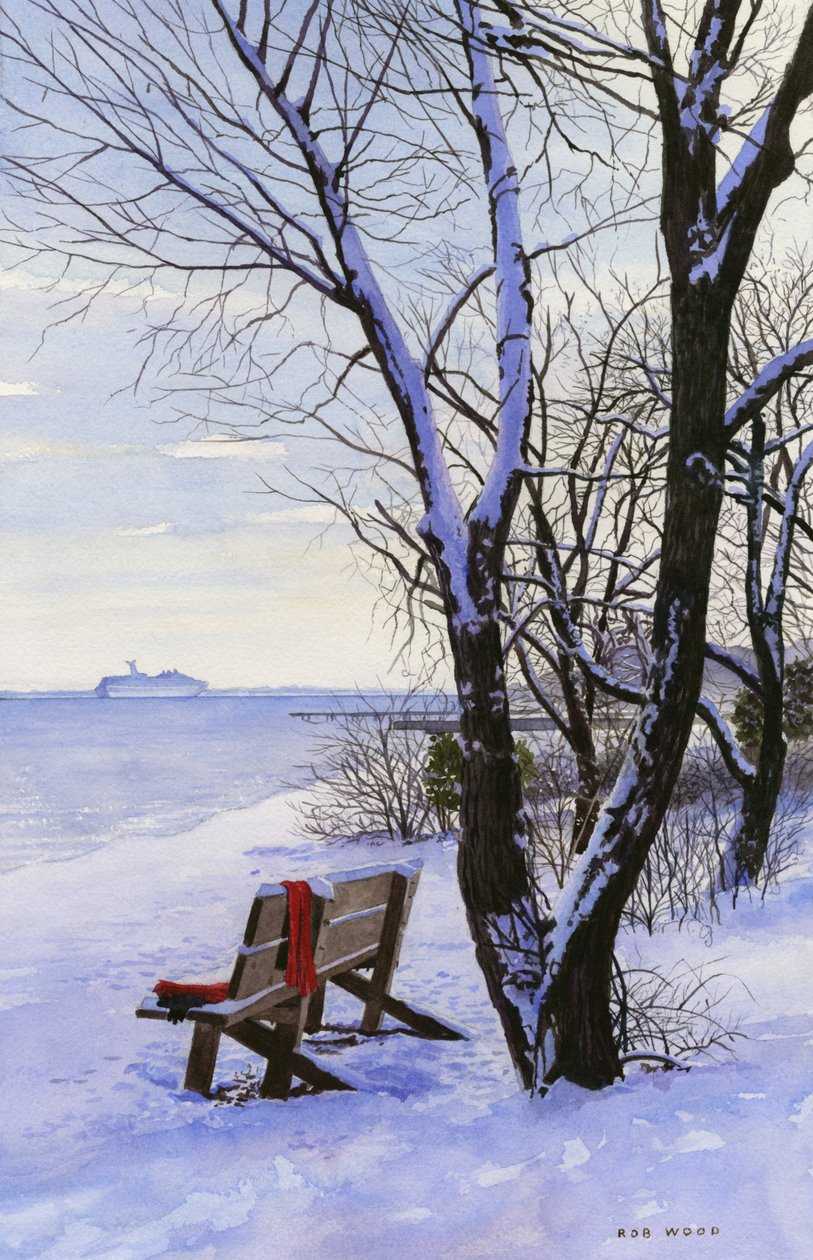 Červený svetr 2, 2014 (akvarel na papíře) od Rob Wood