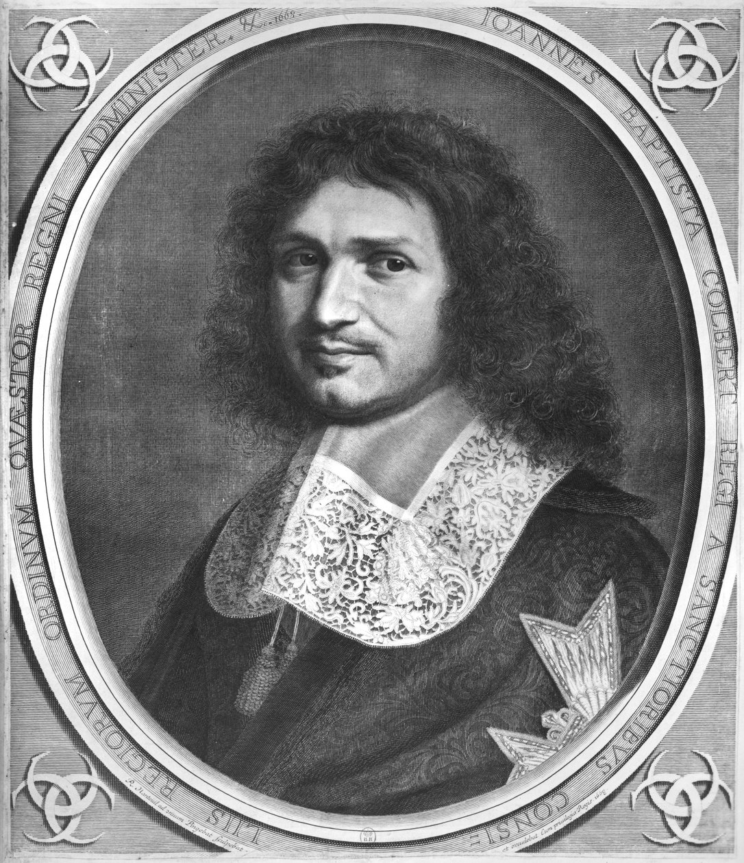 Portrét Jean Baptiste Colbert (1619-83) od Robert Nanteuil