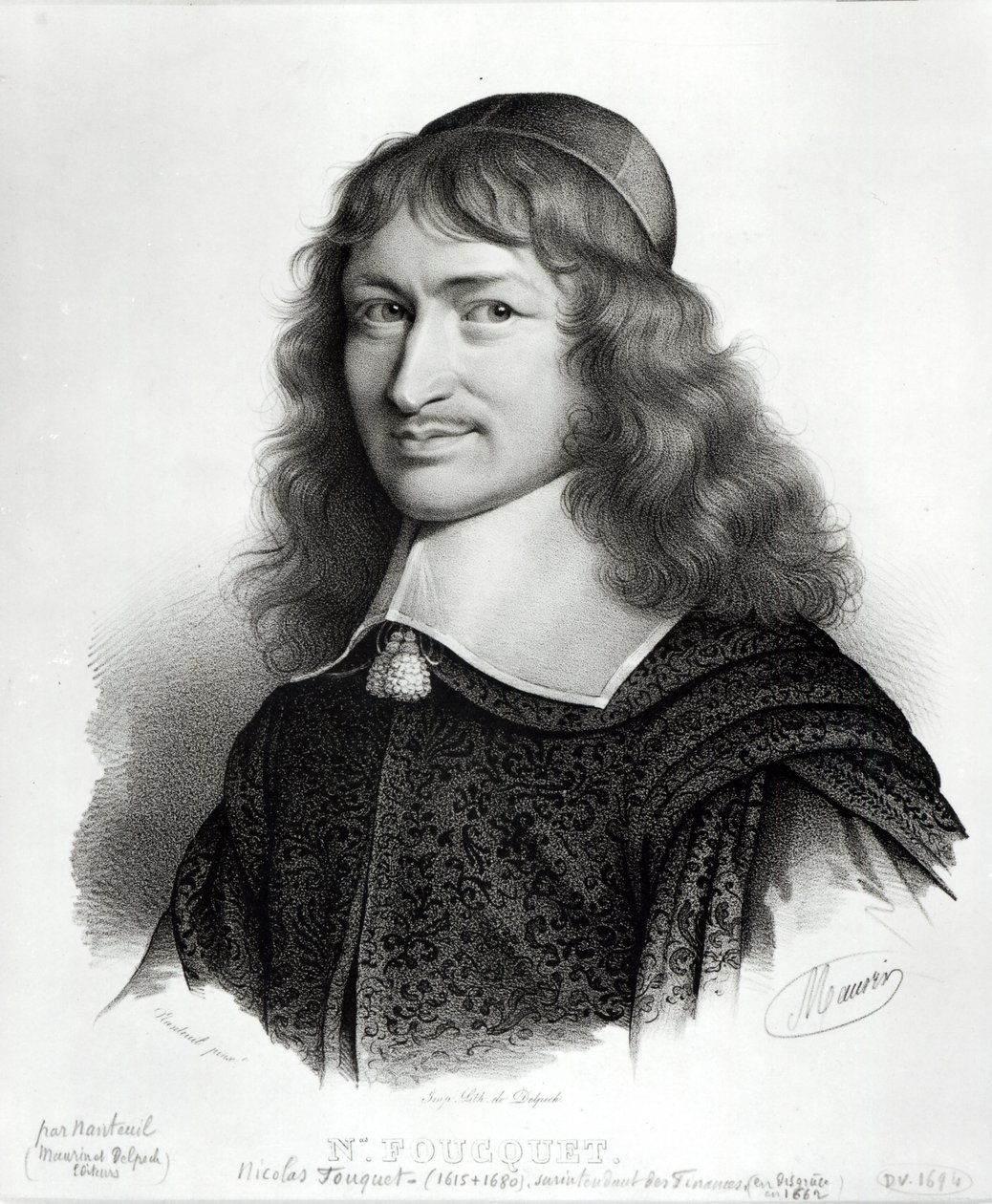 Portrét Nicolase Fouqueta (1615-80) vyrytý Maurinem od Robert Nanteuil