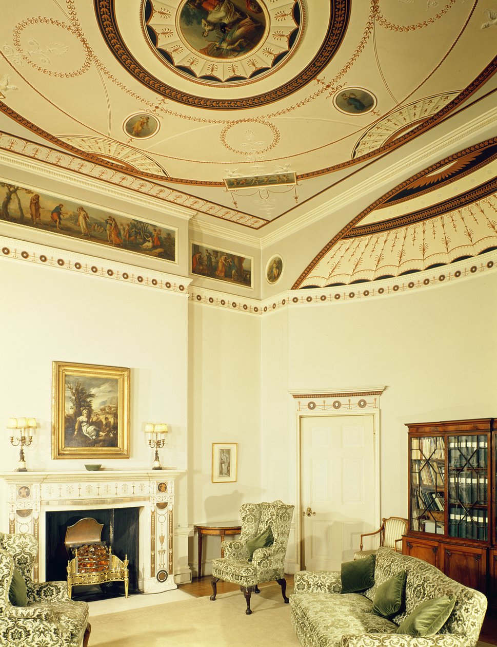 Etruský pokoj navržený Robertem Adamem v neoklasicistním stylu, 1777 od Robert Adam