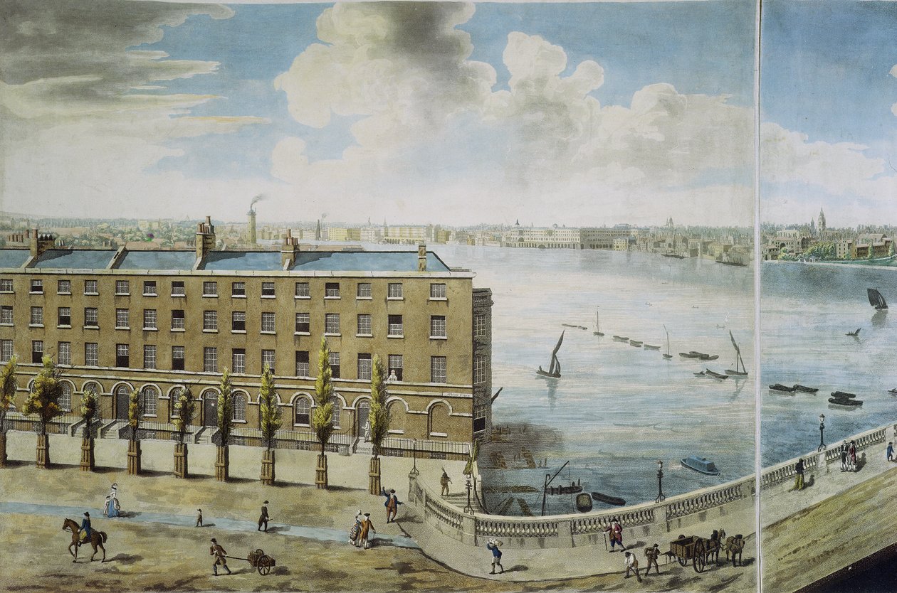 Panoramatický pohled na Londýn, 1792-93 (barevná akvatinta) od Robert Barker