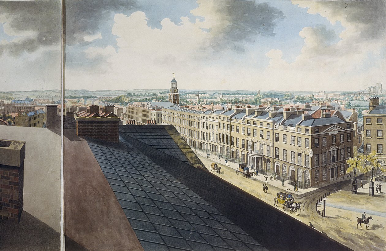Panoramatický pohled na Londýn, 1792-93 (barevná akvatinta) od Robert Barker