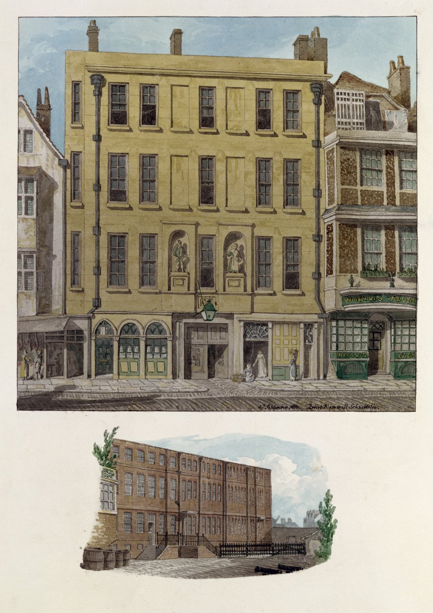 Workhouse v Bishopsgate, 1816 od Robert Blemell Schnebbelie