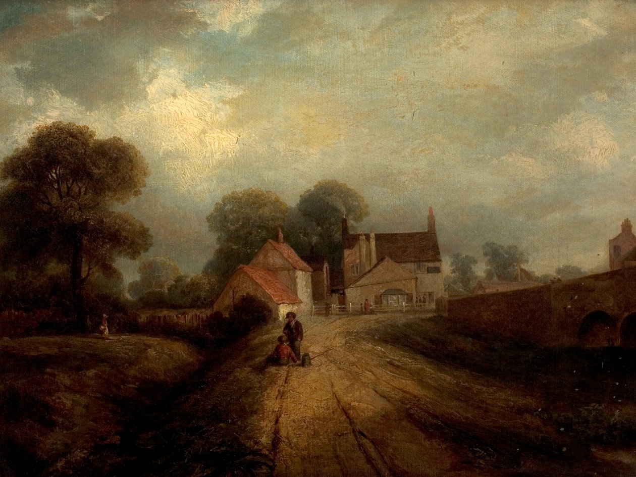 Pohled na Old Trent Bridge Inn, West Bridgford, Nottingham, 1850 od Robert Bradley