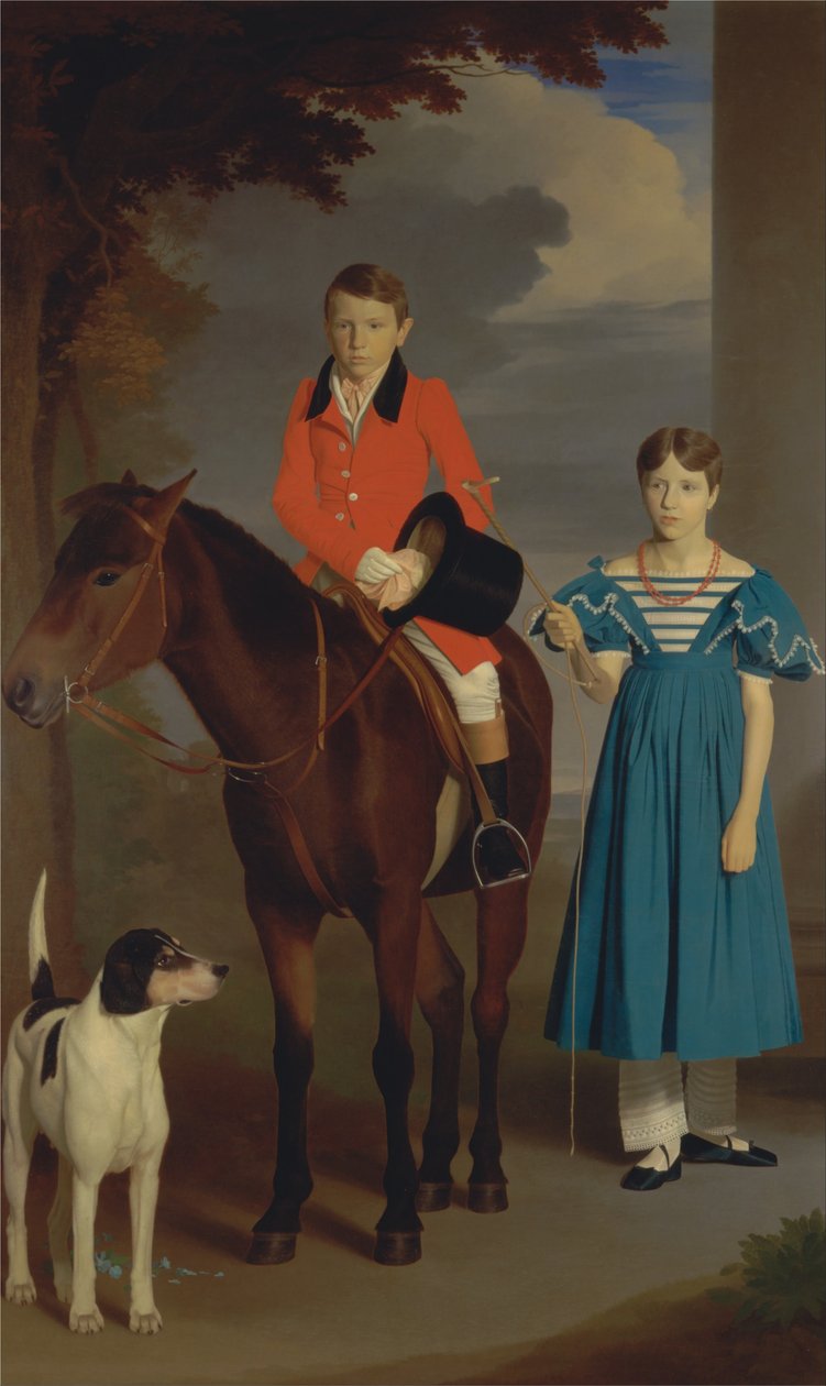 John Gubbins Newton a jeho sestra Mary Newton od Robert Burnard
