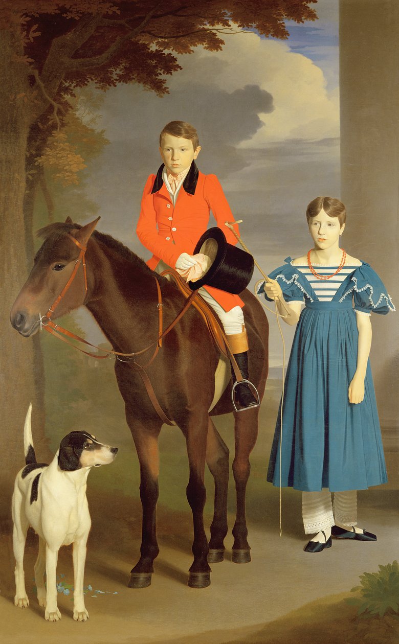 John Gubbins Newton a jeho sestra Mary, 1832-33 od Robert Burnard