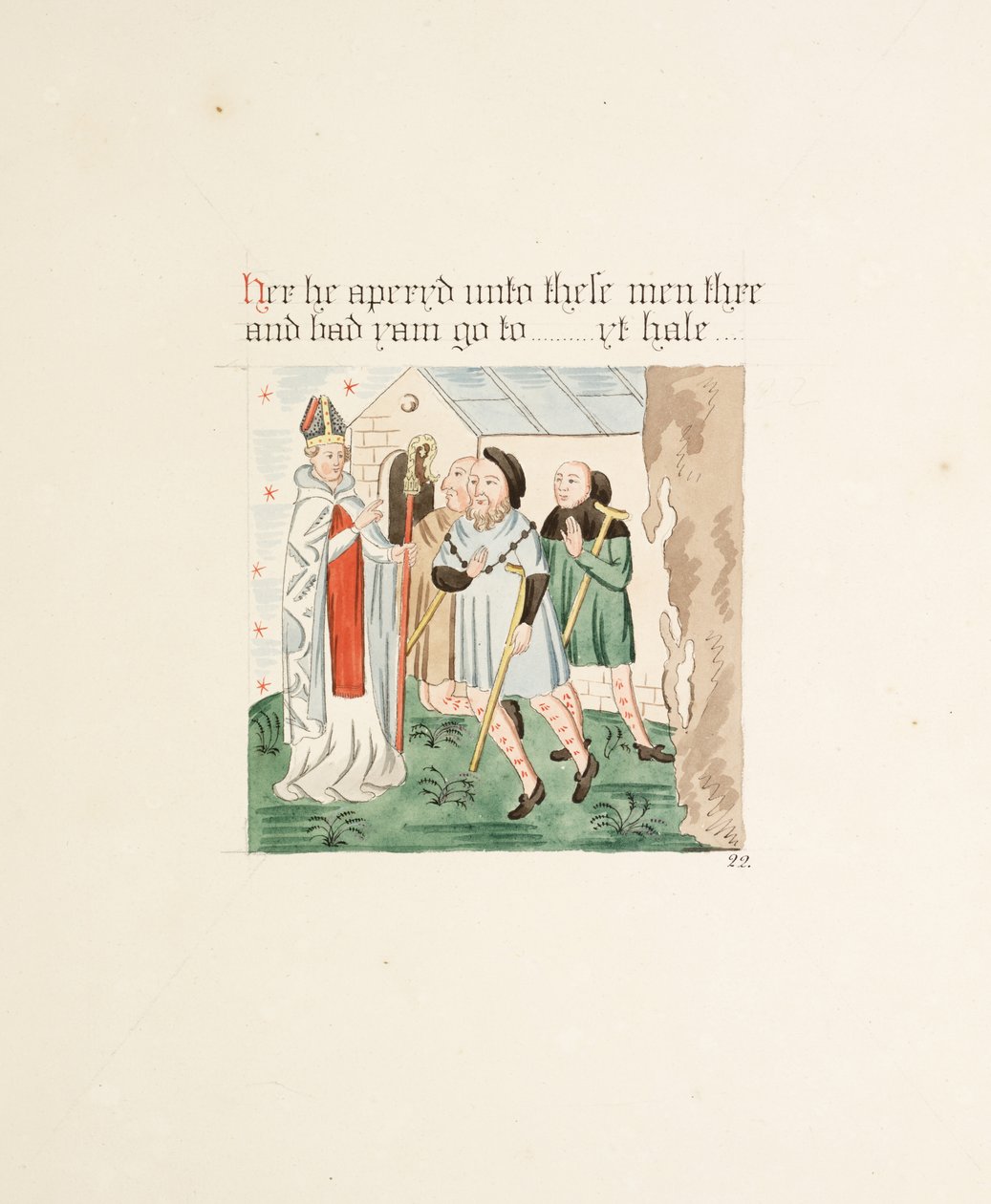 Paní Nová Coll 380, f31r. Starožitnosti katedrálního kostela Saint Mary, Carlisle, kreslil Robert Carlile, 1795 (pero a inkoust a wc na papíře) od Robert Carlile