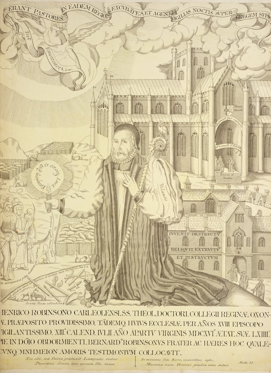Paní Nová Coll 380, f5r. Starožitnosti katedrálního kostela Saint Mary, Carlisle, nakreslil Robert Carlile, 1795 (pero a inkoust a mytí na papíře) od Robert Carlile