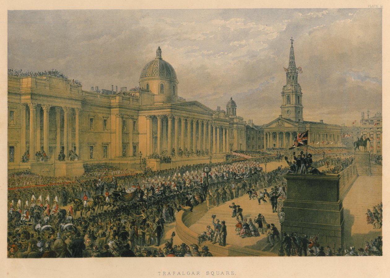 Trafalgarské náměstí, 1863 od Robert Charles Dudley