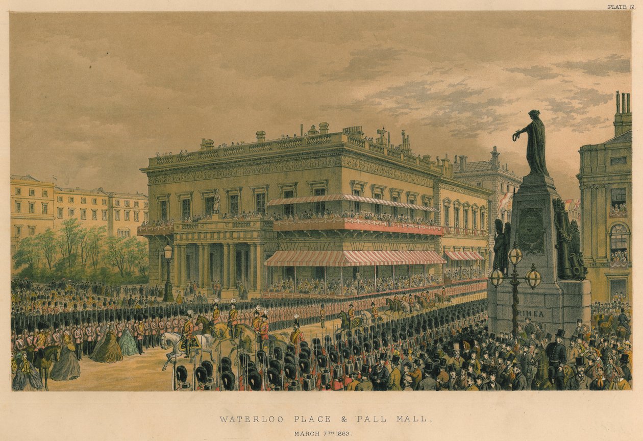 Waterloo Place a Pall Mall, 7. března 1863, 1863 od Robert Charles Dudley