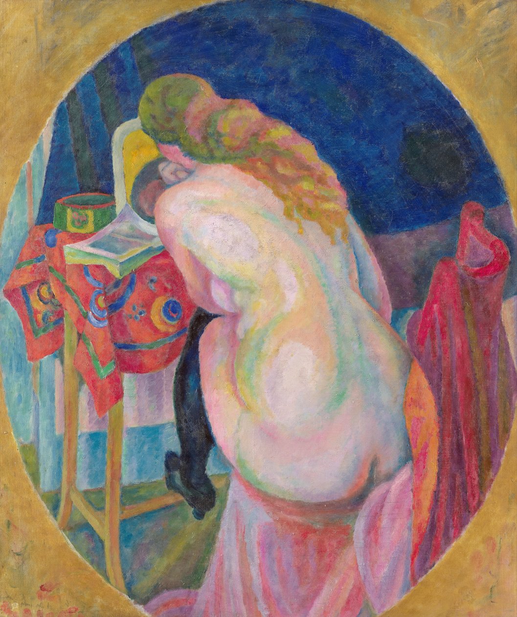 Nahá žena čtení od Robert Delaunay