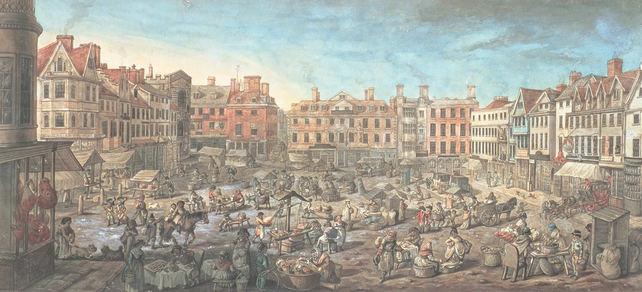 Norwich Market Place, 1799 od Robert Dighton