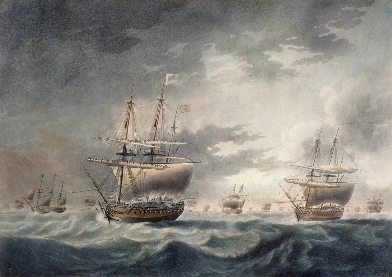 A Storm Coming on, vyryl Francis Jukes (1747-1812), publikoval v roce 1795 (akvatinta) od Robert Dodd