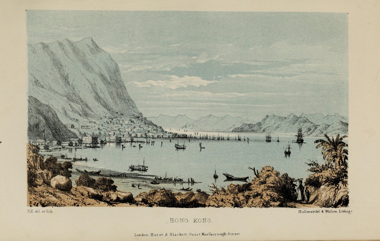 Hongkong, akvarel Robert Elwes (1819–1878), bohatý mladý britský gentleman z Norfolku od Robert Elwes