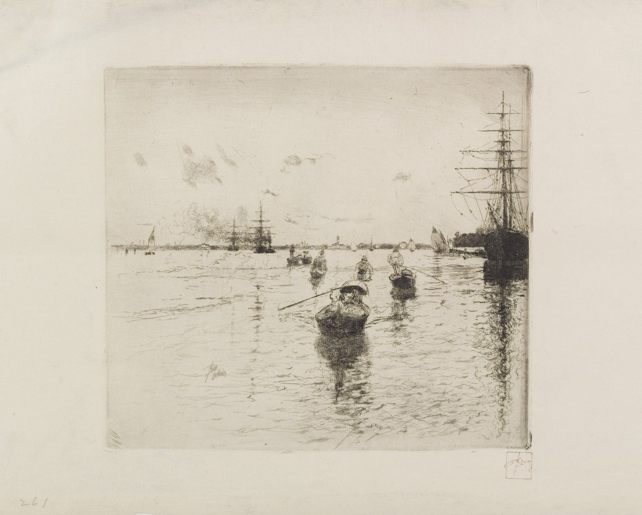 Laguna s parníky a gondolami, 1885 od Robert Frederick Blum