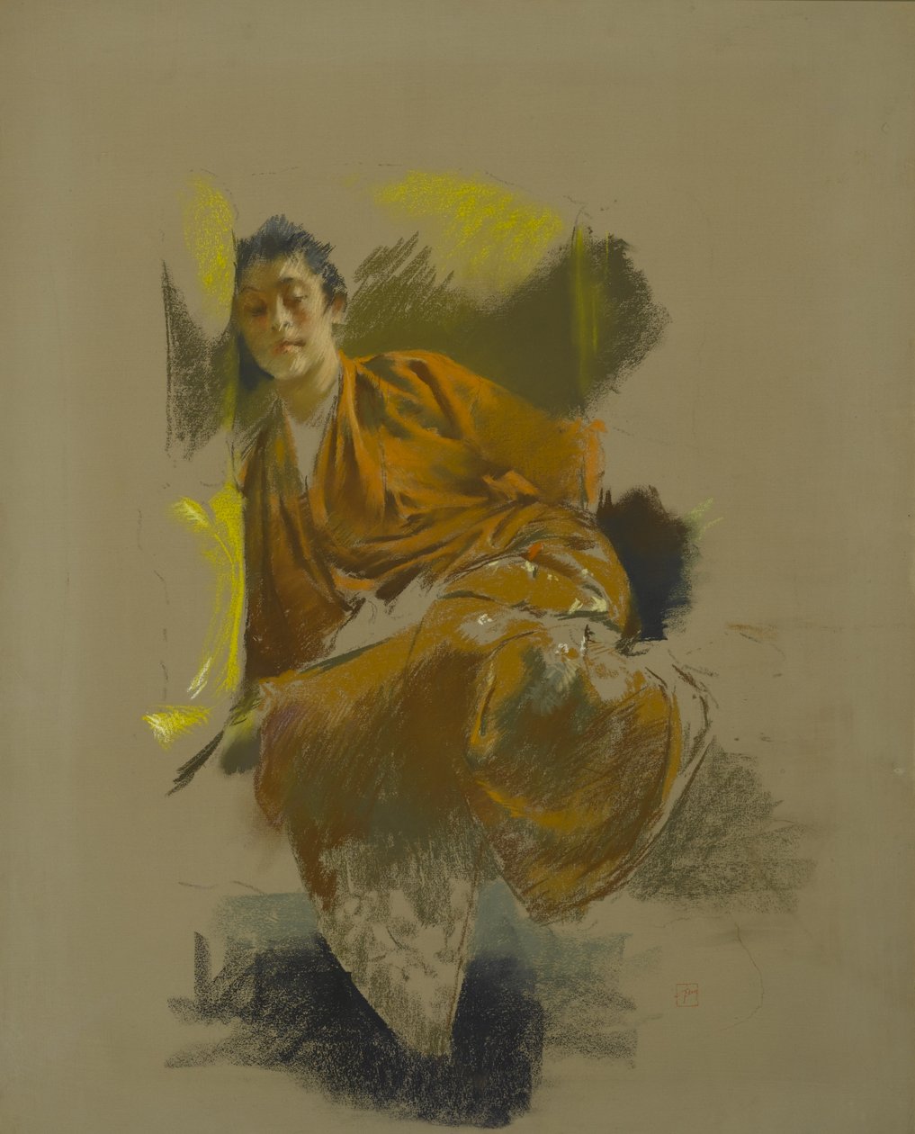 Studium japonského kostýmu, c.1890-92 od Robert Frederick Blum