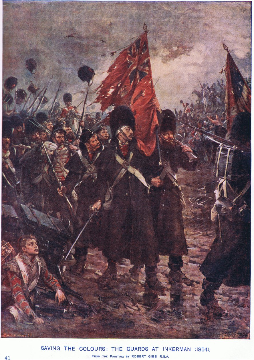 Uložení barev: Stráž u Inkermanu 1854 n. l. od Robert Gibb