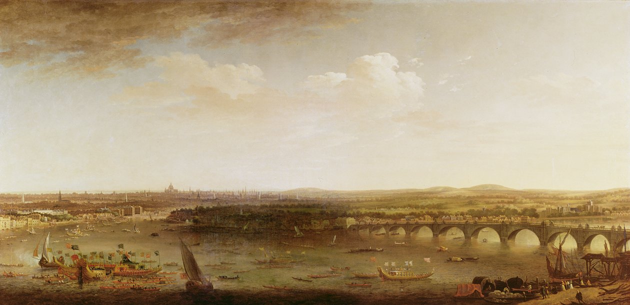 Temže a Westminster od Robert Griffier