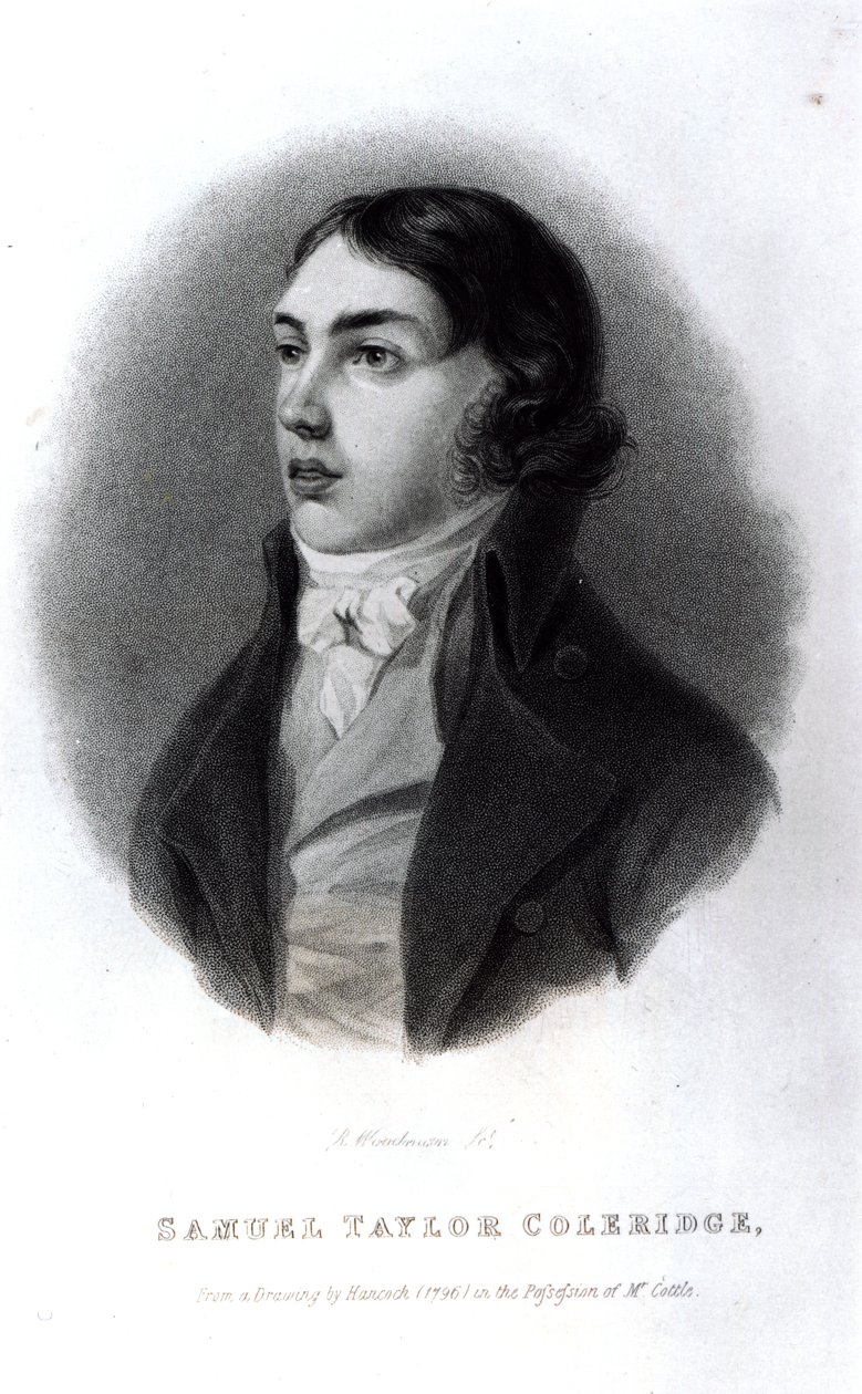 Portrét Samuela Taylora Coleridge (1772-1834) jako mladého muže od Robert Hancock