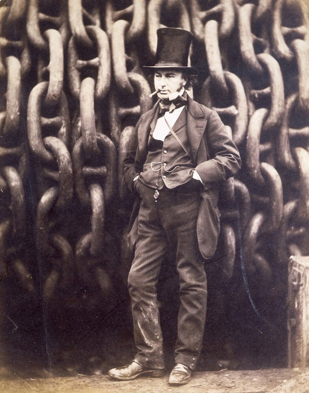 Isambard Kingdom Brunel a zahajovací řetězce Velkého východu od Robert Howlett
