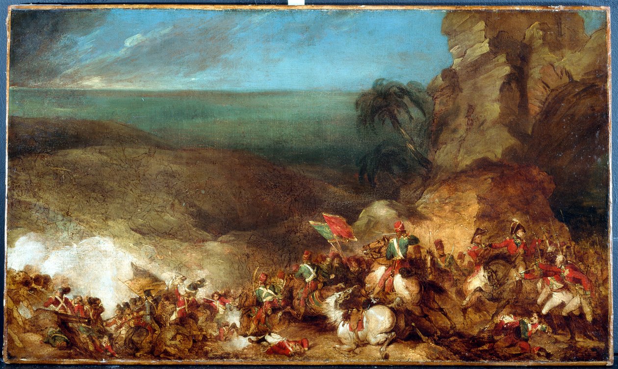 Bitva u Alexandrie 21. března 1801, kolem roku 1801 od Robert Kerr Porter